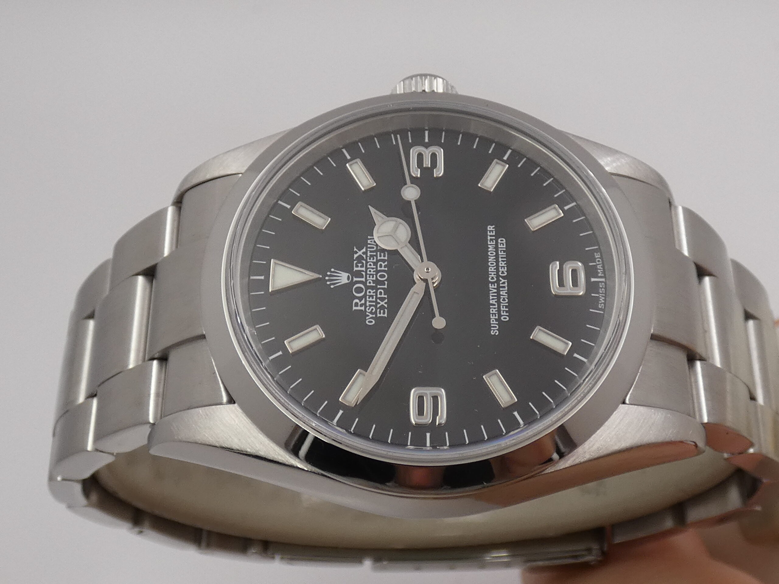 Rolex Explorer I 114270 SEL Anno 2001 NO HOLES With BOX Automatico Braccialato Acciaio