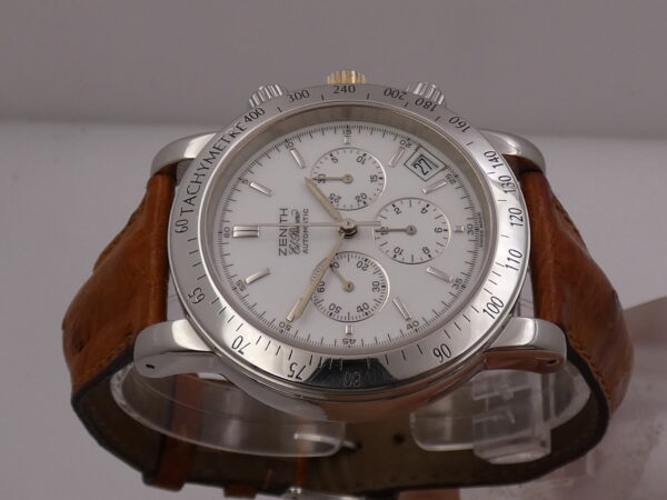 Cronografo Zenith El Primero Rainbow Automatico 01.0360.400 White Dial Acciaio ANNI '90s