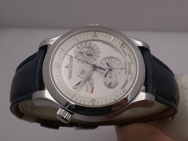 Jaeger-LeCoultre Master Geographic GMT World Timer Power Reserve Q1508420 Rotore in Oro 22kt BOX&PAPERS Anno 2009 Automatico Acciaio 147.8.57.S