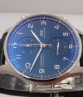 Cronografo IWC Portuguese BLUE DIAL 3716 TOP CONDITION WITH PAPERS Anno 2021 Automatico Acciaio