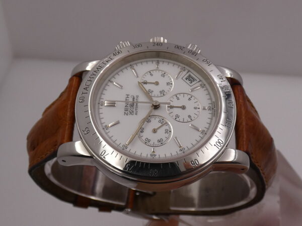 Cronografo Zenith El Primero Rainbow Automatico 01.0360.400 White Dial Acciaio ANNI '90s