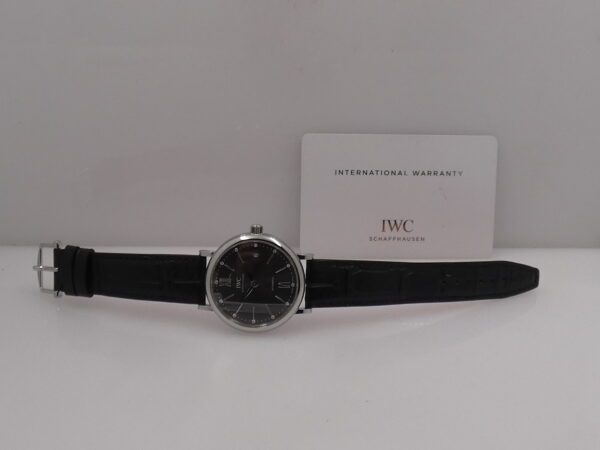 IWC Portofino Automatic 37mm IW4581 DIAMONDS DIAL With PAPERS Anno 2017 SANTONI STRAP Acciaio IW458102