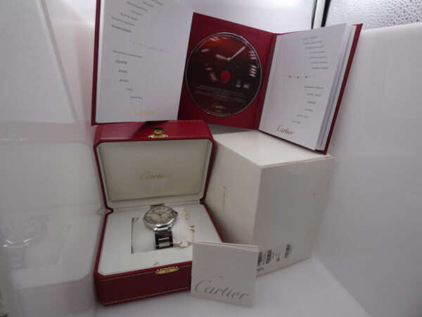 Cartier Ballon Bleu 42mm 3001 BOX PAPERS & STICKERS Anno 2012 Automatico Acciaio W69012Z4