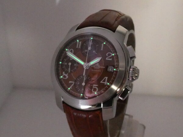 Cronografo Baume & Mercier Capeland BRONZE DIAL WITH BOX Automatico Acciaio Anno 2000's MV045216