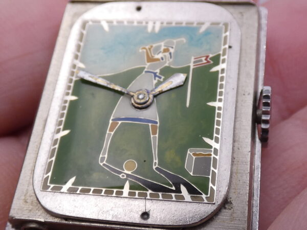 Jaeger-LeCoultre Reverso Smalto Cloisonnè Dial ANNI 40's Manuale Calibro Tavannes 064 Acciaio Vintage