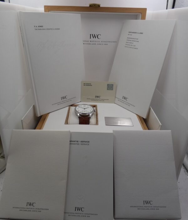 IWC Portuguese Hand-Wound F.A.Jones IW5442 TOP CONDITION FULL SET Carica Manuale Acciaio Limited Edition 3000 al MONDO