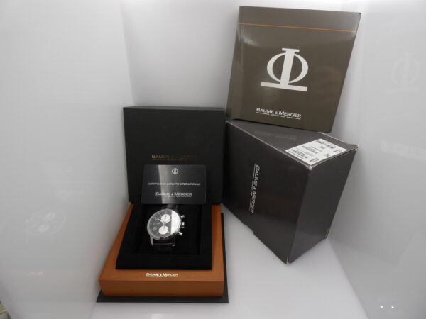 Cronografo Baume & Mercier Classima 65591 BOX&PAPERS Anno 2008 Automatico Date Leaf Hands Acciaio