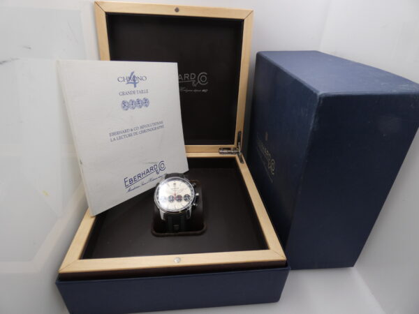 Cronografo Eberhard & Co. Chrono 4 Grande Taille 31052 BOX&PAPERS Anni 2000's Automatico Acciaio