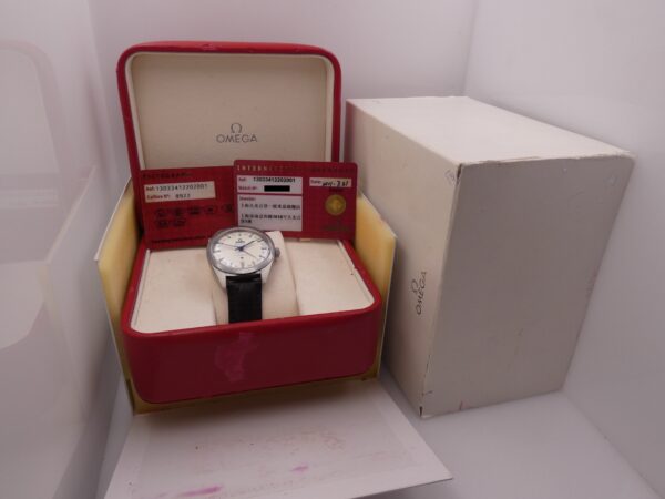 Omega Globemaster Constellation Annual Calendar Cronometro Co-Axial BOX&PAPERS Anno 2011 "Pie Pan" Dial Automatico Acciaio 130.33.41.22.02.001