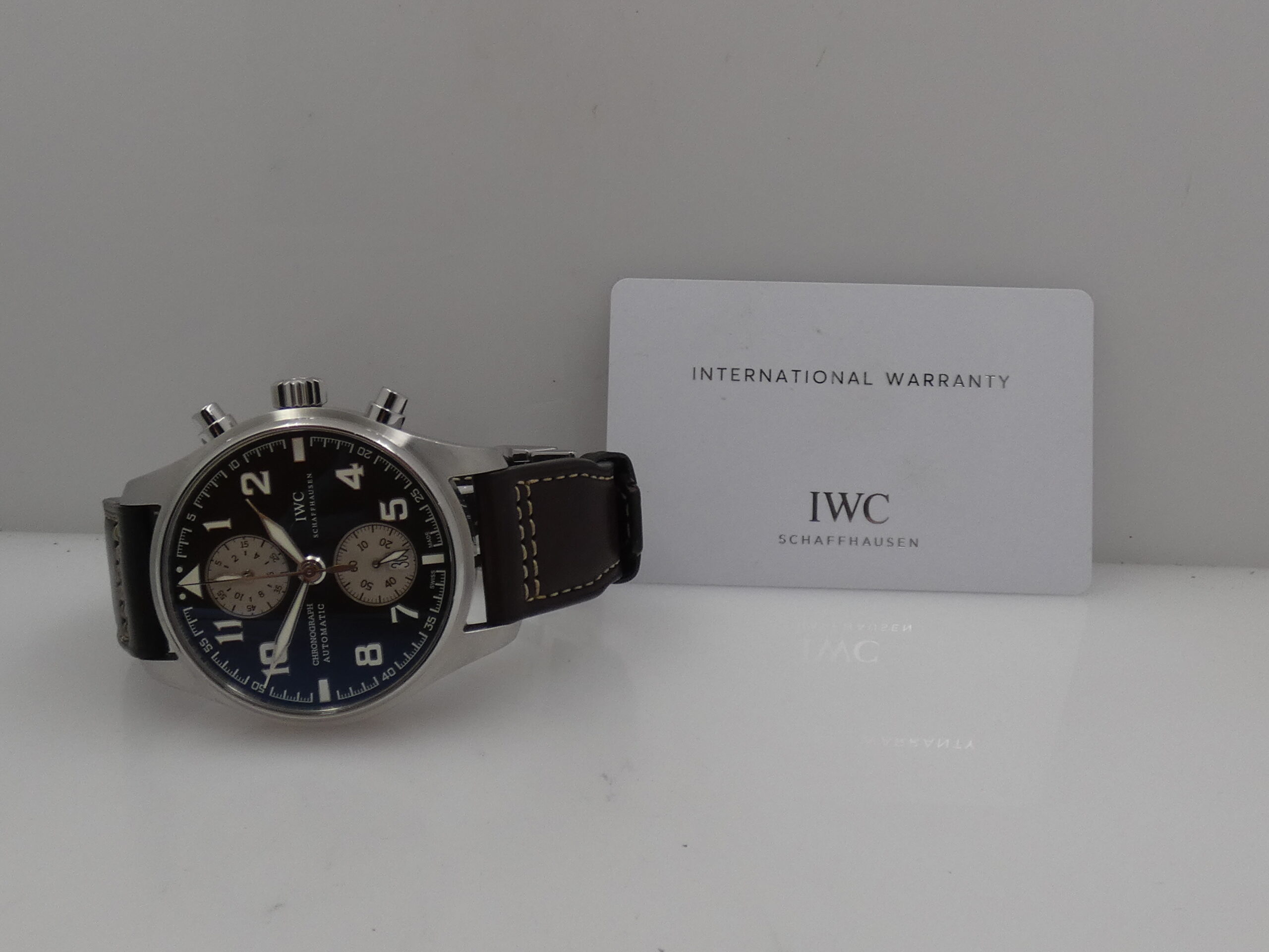 Cronografo IWC Pilot Spitfire Antoine De Saint Exupéry Flyback IW3878 With PAPERS Brown Dial Automatico SPECIAL EDITION Acciaio - immagine 13