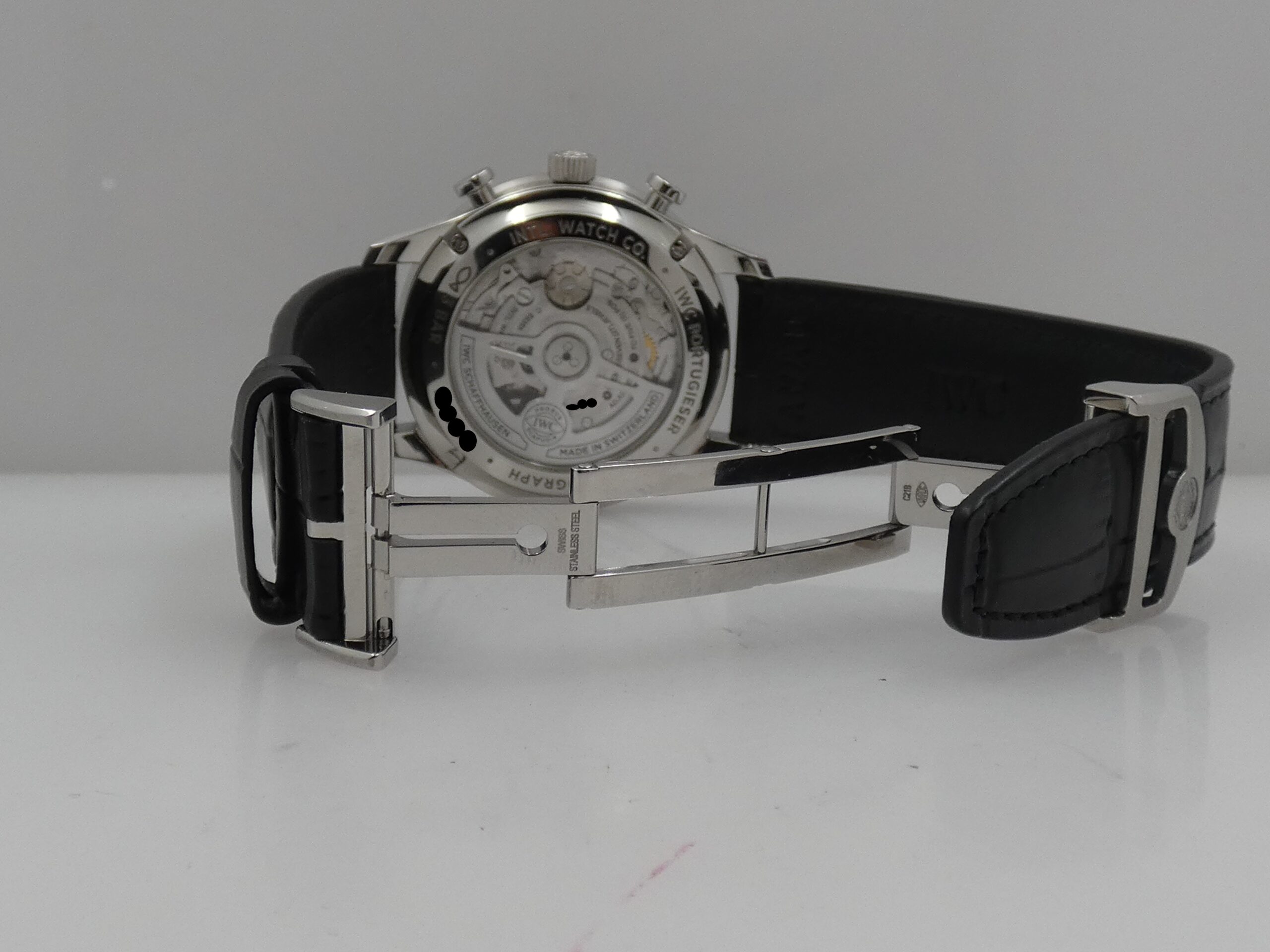 Cronografo IWC Portuguese BLUE DIAL 3716 TOP CONDITION WITH PAPERS Anno 2021 Automatico Acciaio - immagine 12