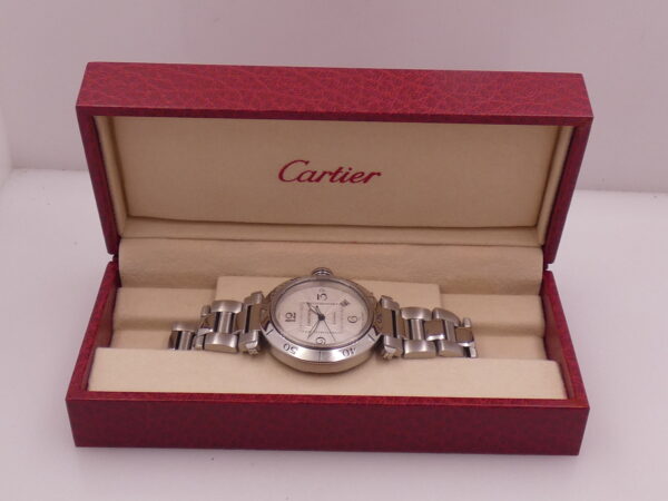 Cartier Pasha de Cartier 2379 38mm Automatic Date Anni 2000's Acciaio Braccialato W31040H3