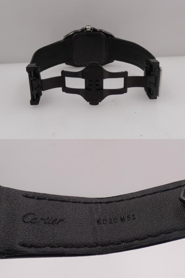 Cartier Santos 100 2878 BOX&PAPERS Anno 2010 Automatico Black PVD & Acciaio W2020008