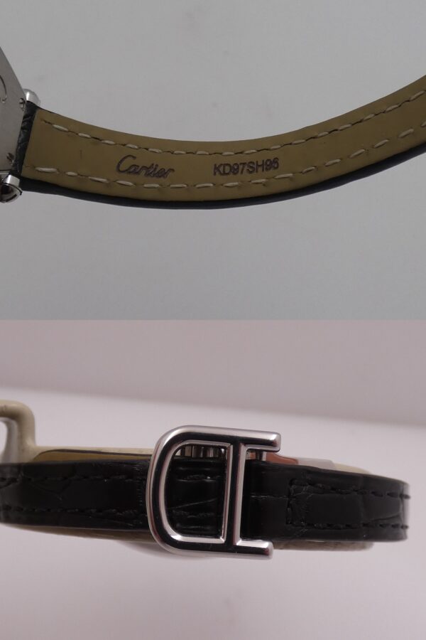 Cartier Tonneau Lady 2711 Oro Bianco 18Kt FACTORY DIAMOND BEZEL BOX&PAPERS Anno 2013 Carica Manuale WE400131