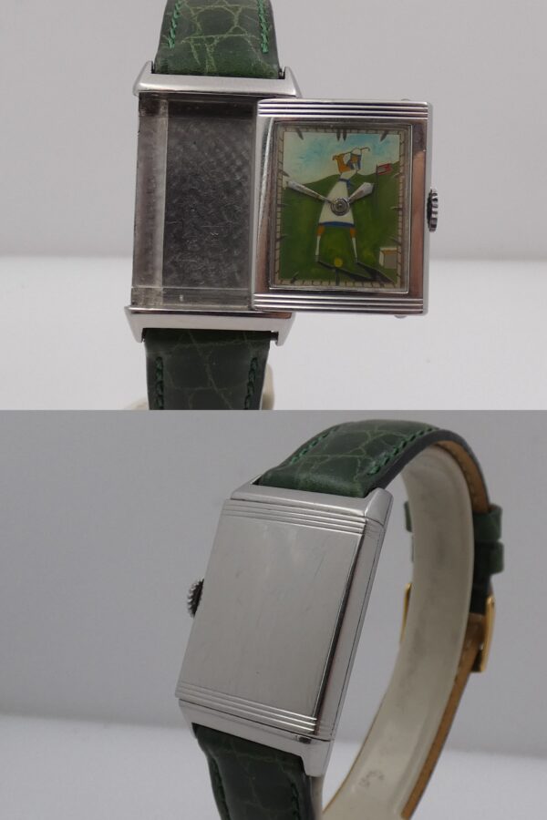 Jaeger-LeCoultre Reverso Smalto Cloisonnè Dial ANNI 40's Manuale Calibro Tavannes 064 Acciaio Vintage