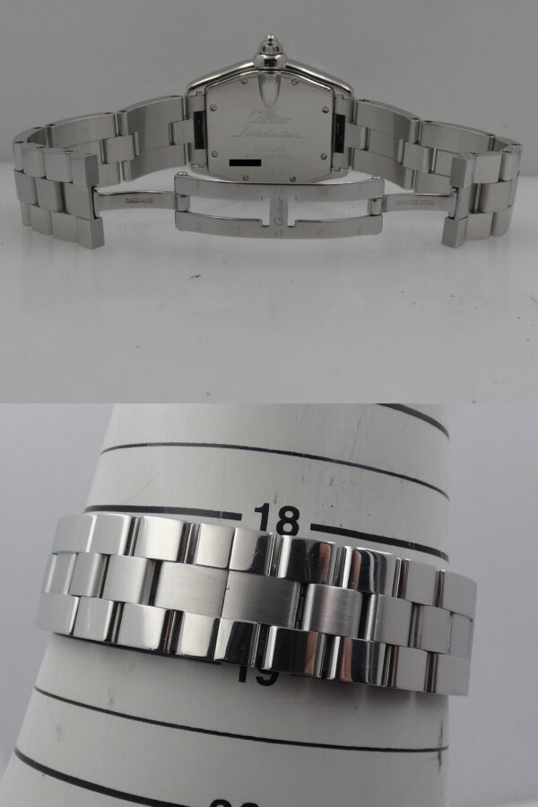 Cartier Roadster 2510 Argentè Dial Automatic Date Acciaio Braccialato Anni 2000's W62025V3