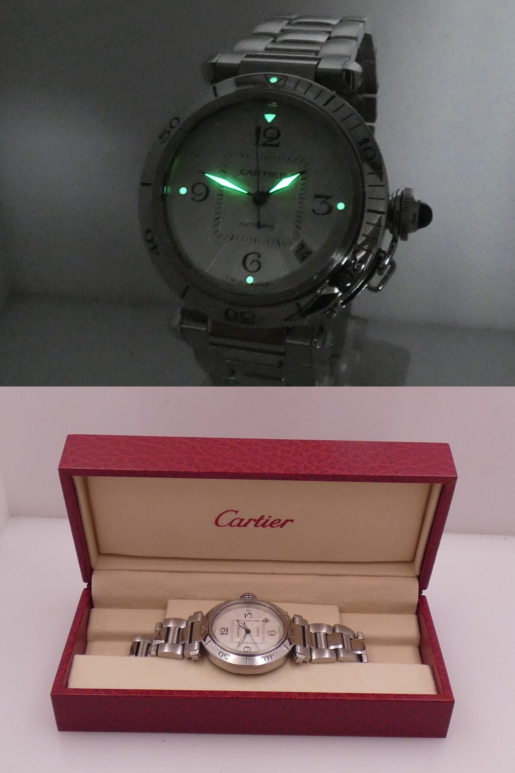 Cartier Pasha de Cartier 2379 38mm Automatic Date Anni 2000's Acciaio Braccialato W31040H3 - immagine 14