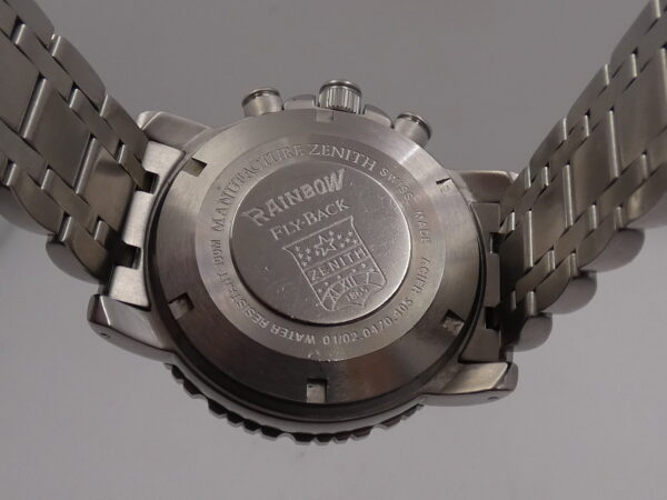 Cronografo Zenith El Primero Rainbow Fly-Back WITH PAPERS Anni 2003 Automatico Acciaio 02.0470.405
