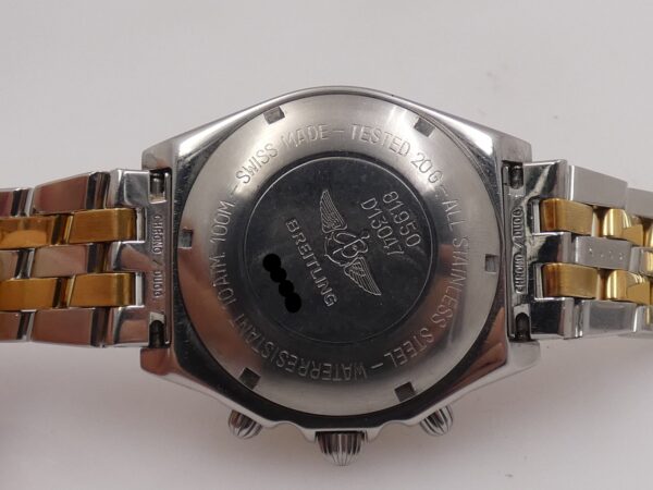 Cronografo Breitling Chronomat D13047 Blue Dial Acciaio & Oro 18Kt JUST SERVICED Automatico 81950