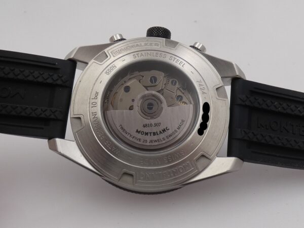 Cronografo Montblanc Timewalker 116096 TOP CONDITION BOX PAPERS & STICKERS Automatico Lunetta Ceramica Acciaio