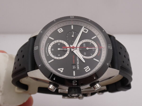 Cronografo Montblanc Timewalker 116096 TOP CONDITION BOX PAPERS & STICKERS Automatico Lunetta Ceramica Acciaio