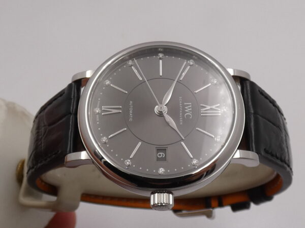 IWC Portofino Automatic 37mm IW4581 DIAMONDS DIAL With PAPERS Anno 2017 SANTONI STRAP Acciaio IW458102