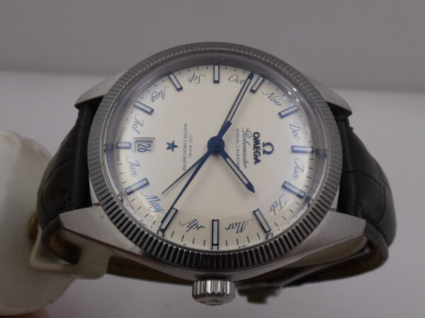 Omega Globemaster Constellation Annual Calendar Cronometro Co-Axial BOX&PAPERS Anno 2011 "Pie Pan" Dial Automatico Acciaio 130.33.41.22.02.001