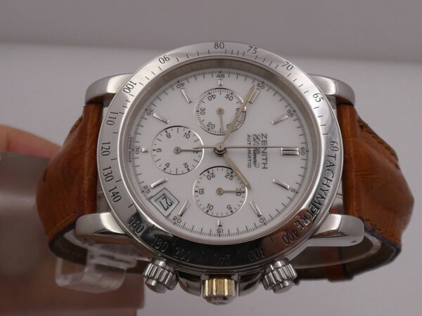 Cronografo Zenith El Primero Rainbow Automatico 01.0360.400 White Dial Acciaio ANNI '90s
