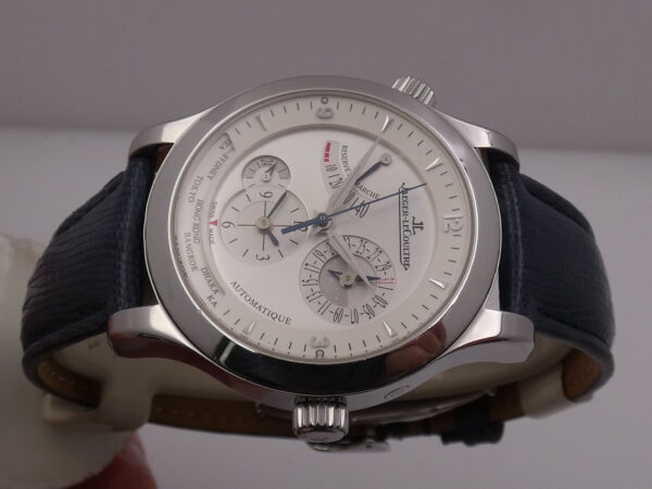 Jaeger-LeCoultre Master Geographic GMT World Timer Power Reserve Q1508420 Rotore in Oro 22kt BOX&PAPERS Anno 2009 Automatico Acciaio 147.8.57.S