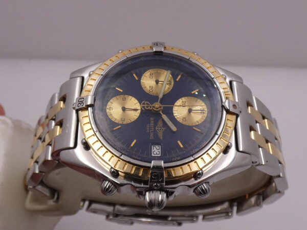 Cronografo Breitling Chronomat D13047 Blue Dial Acciaio & Oro 18Kt JUST SERVICED Automatico 81950