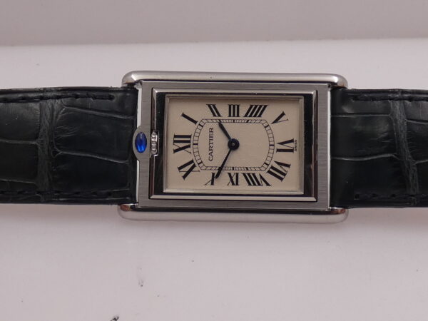 Cartier Tank Basculante 2390 TOP CONDITION BOX&PAPERS Anno 2001 Carica Manuale Calibro Frédéric Piguet Acciaio W1011358