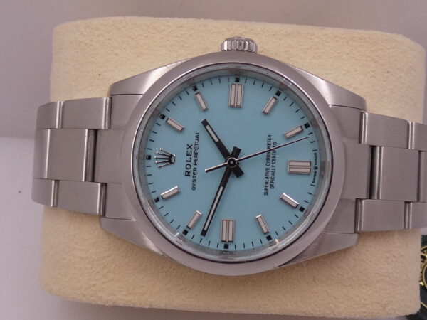 Rolex Oyster Perpetual 36 126000 TIFFANY DIAL BOX&PAPERS ITALIA 2022 Automatico Bracciale Oyster