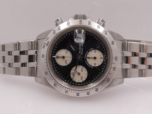 Cronografo Tudor Prince Date 79280P BOX&PAPERS Anno 2003 Automatico Acciaio Braccialato