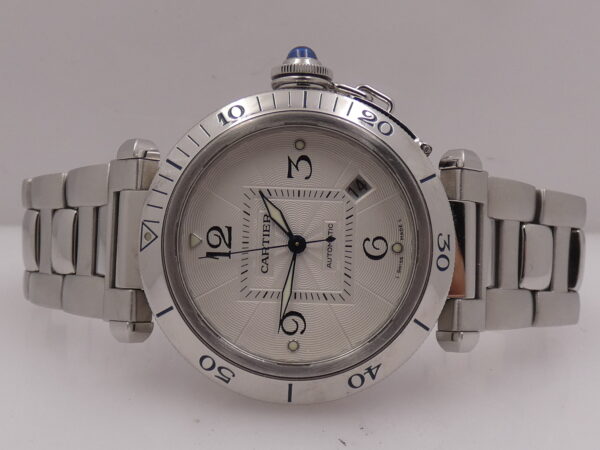 Cartier Pasha de Cartier 2379 38mm Automatic Date Anni 2000's Acciaio Braccialato W31040H3