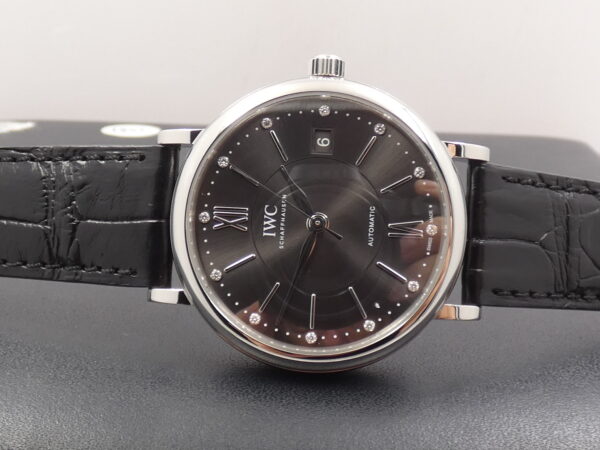 IWC Portofino Automatic 37mm IW4581 DIAMONDS DIAL With PAPERS Anno 2017 SANTONI STRAP Acciaio IW458102