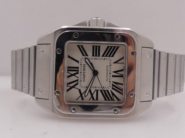 Cartier Santos 100XL BOX&PAPERS Anno 2010 Automatico 2656 Braccialato Acciaio W200737G