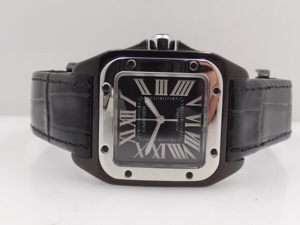Cartier Santos 100 2878 BOX&PAPERS Anno 2010 Automatico Black PVD & Acciaio W2020008