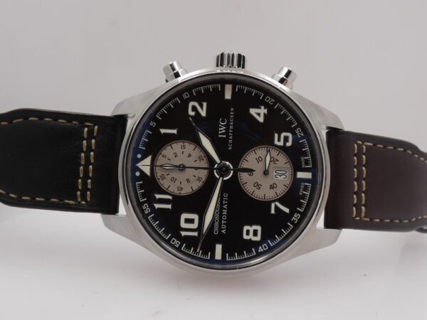 Cronografo IWC Pilot Spitfire Antoine De Saint Exupéry Flyback IW3878 With PAPERS Brown Dial Automatico SPECIAL EDITION Acciaio