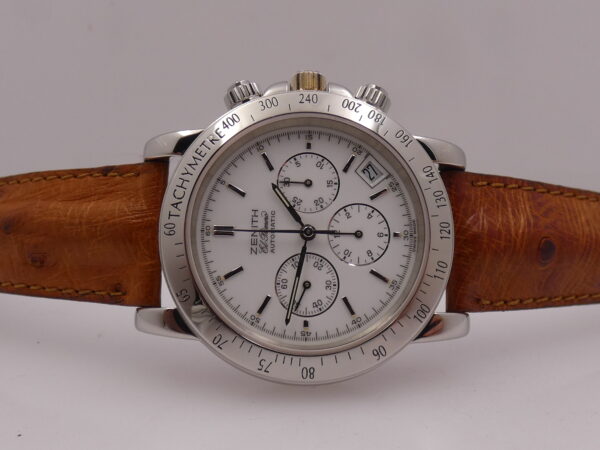 Cronografo Zenith El Primero Rainbow Automatico 01.0360.400 White Dial Acciaio ANNI '90s
