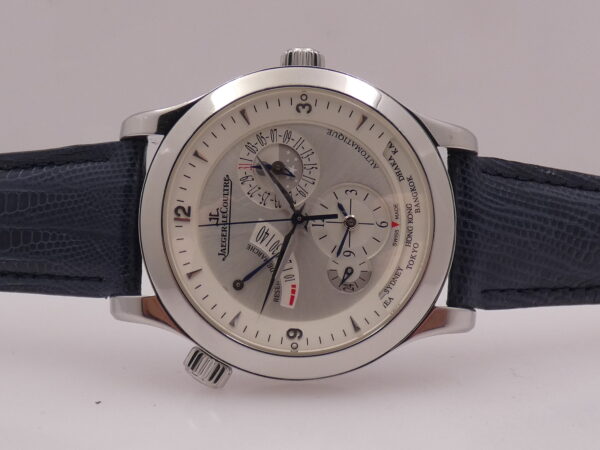 Jaeger-LeCoultre Master Geographic GMT World Timer Power Reserve Q1508420 Rotore in Oro 22kt BOX&PAPERS Anno 2009 Automatico Acciaio 147.8.57.S