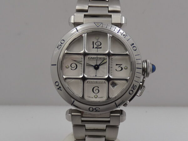 Cartier Pasha de Cartier 2379 38mm Automatic Date Anni 2000's Acciaio Braccialato W31040H3