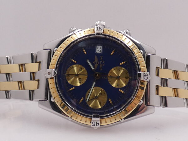 Cronografo Breitling Chronomat D13047 Blue Dial Acciaio & Oro 18Kt JUST SERVICED Automatico 81950