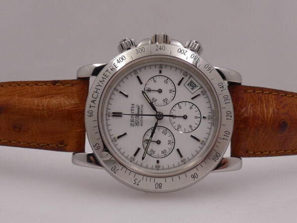 Cronografo Zenith El Primero Rainbow Automatico 01.0360.400 White Dial Acciaio ANNI '90s