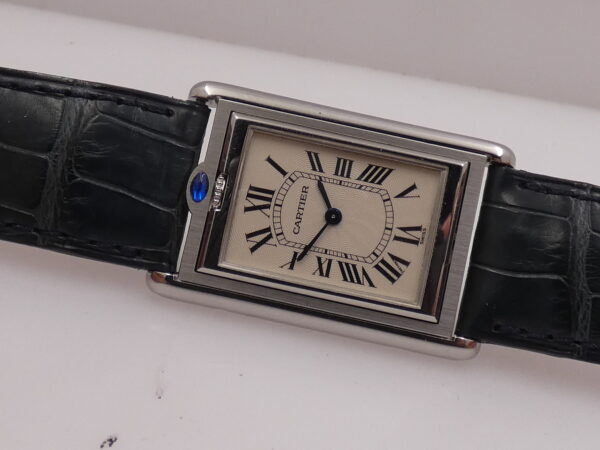 Cartier Tank Basculante 2390 TOP CONDITION BOX&PAPERS Anno 2001 Carica Manuale Calibro Frédéric Piguet Acciaio W1011358