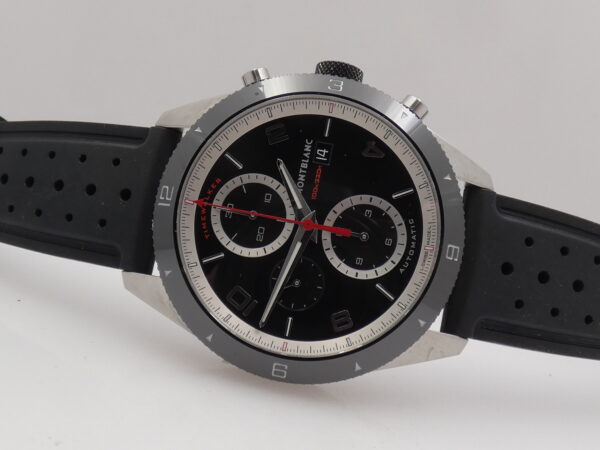 Cronografo Montblanc Timewalker 116096 TOP CONDITION BOX PAPERS & STICKERS Automatico Lunetta Ceramica Acciaio