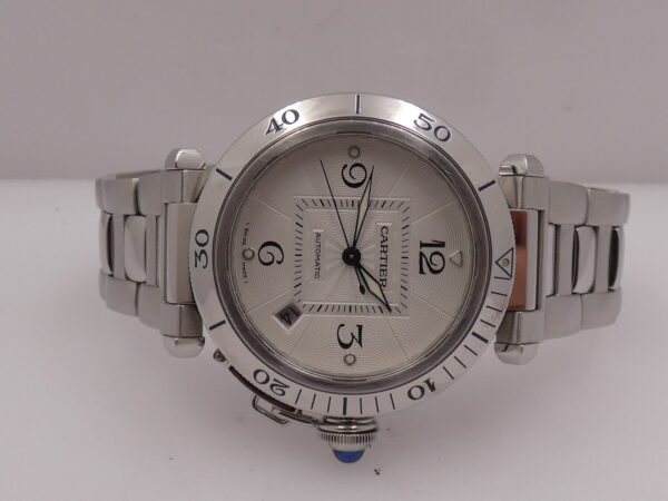 Cartier Pasha de Cartier 2379 38mm Automatic Date Anni 2000's Acciaio Braccialato W31040H3