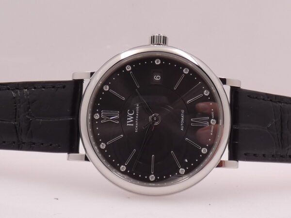 IWC Portofino Automatic 37mm IW4581 DIAMONDS DIAL With PAPERS Anno 2017 SANTONI STRAP Acciaio IW458102