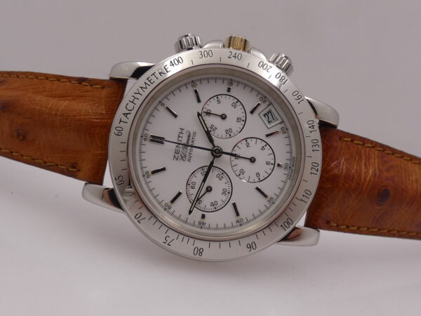 Cronografo Zenith El Primero Rainbow Automatico 01.0360.400 White Dial Acciaio ANNI '90s
