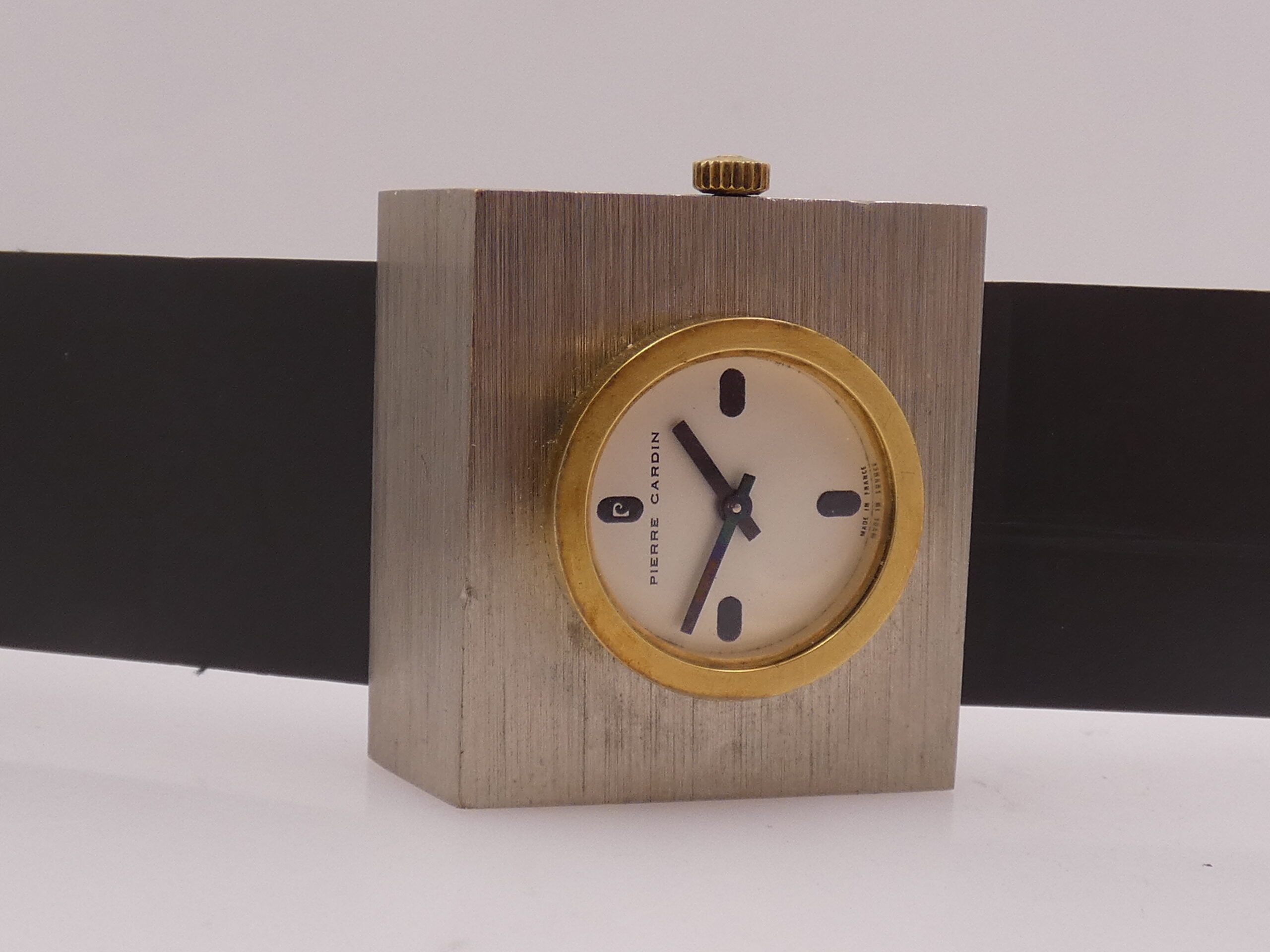 Pierre Cardin Espace PC 11 Jumbo by Jaeger LeColtre 18Kt G.F. Bezel Anni 70's Carica Manuale Vintage - immagine 5