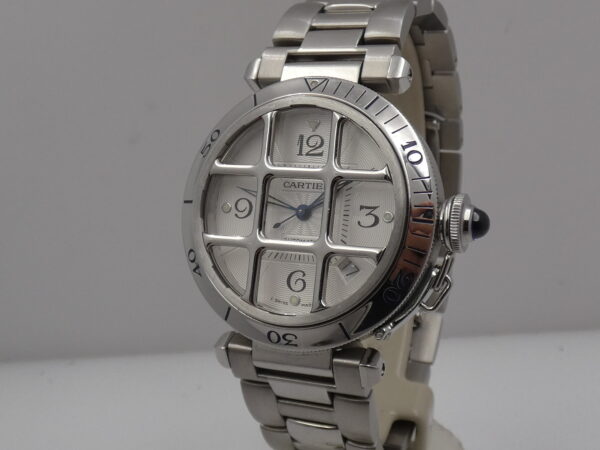 Cartier Pasha de Cartier 2379 38mm Automatic Date Anni 2000's Acciaio Braccialato W31040H3